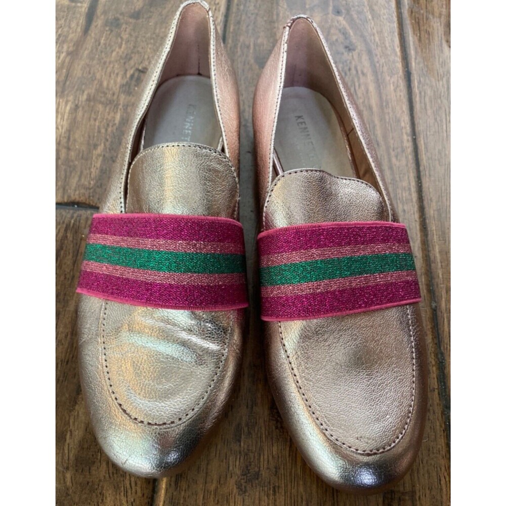 Kennth Cole Walden Flat Slip on Women's SIZE 6 Silver/multicolored